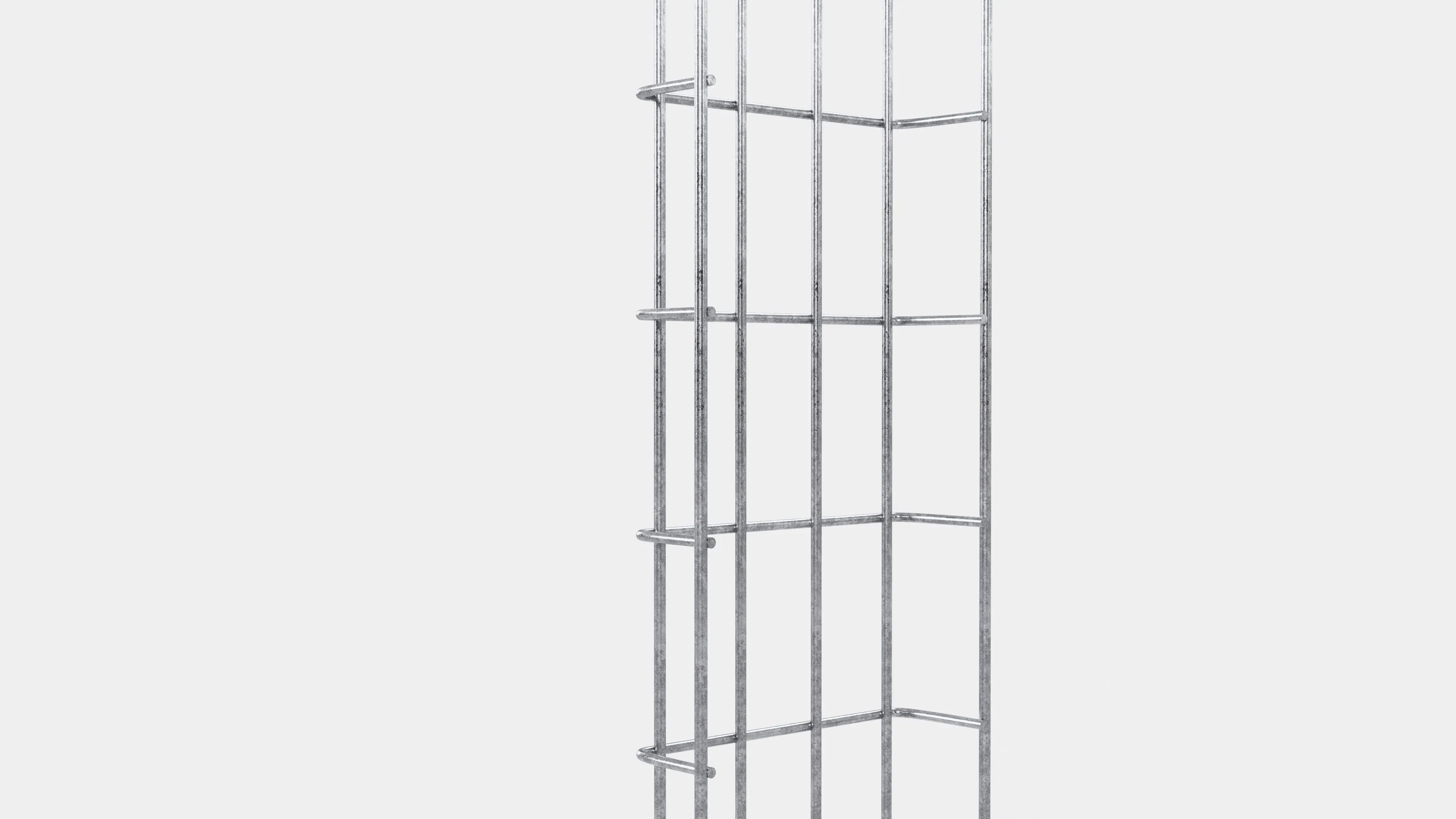 Chemin de câbles hauteur 110 cm, profondeur 5 cm, mailles 5 x 10 cm