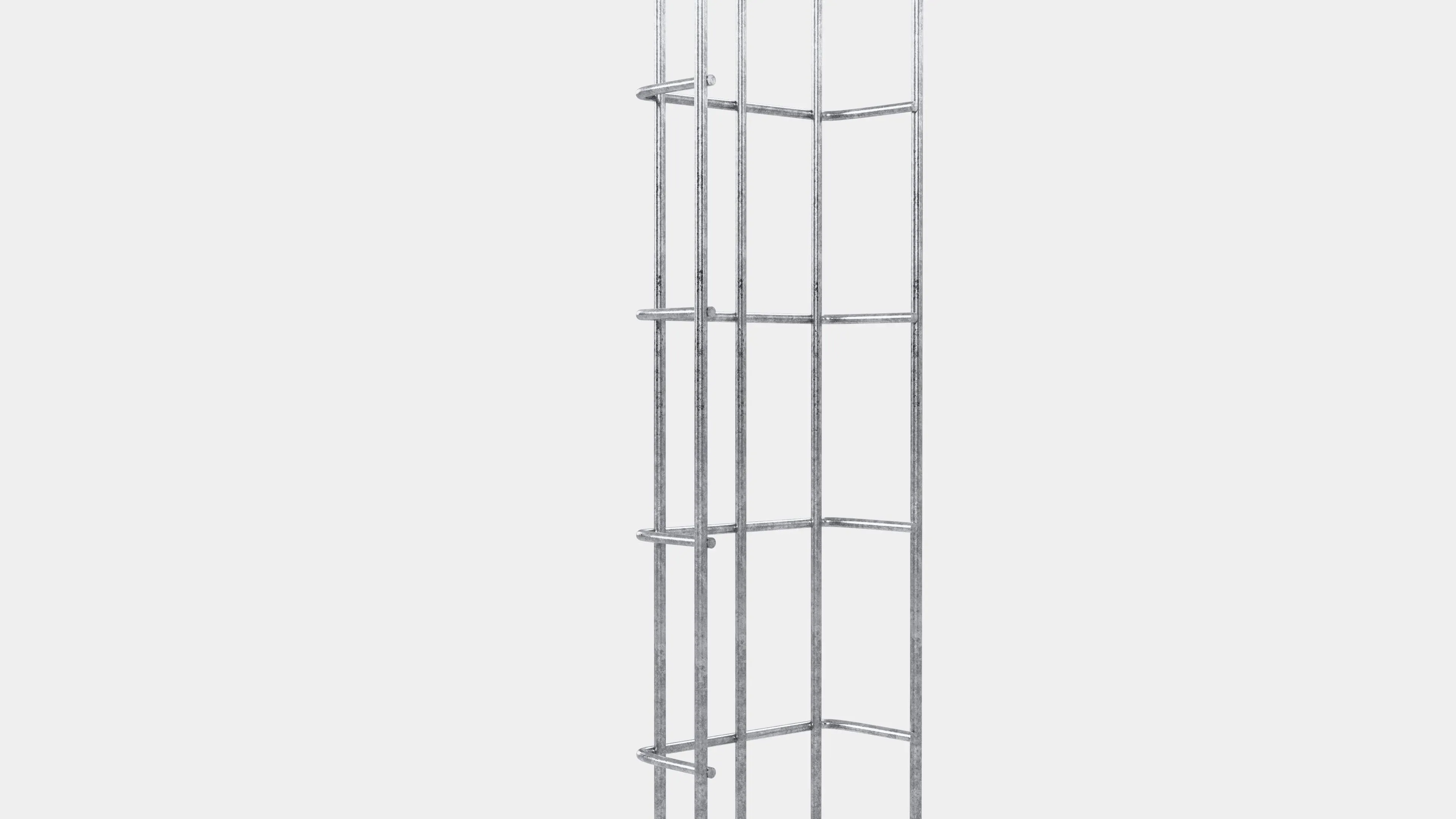 Chemin de câbles hauteur 110 cm, profondeur 5 cm, mailles 5 x 10 cm