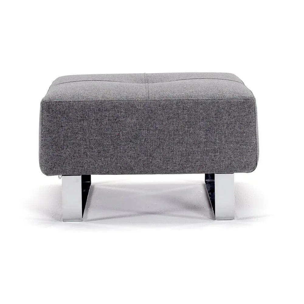 INNOVATION LIVING  Pouf design CASSIUS DELUXE EXCESS gris Twist Charcoal 65*65 cm