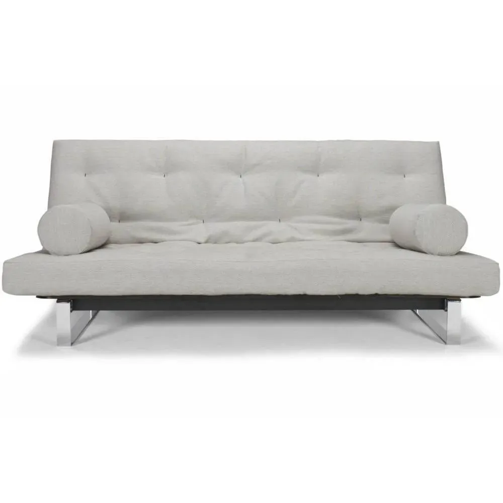 INNOVATION LIVING  Canapé convertible clic-clac MINIMUM lit 140*200 cm capitonné tissu Mixed Dance Natural