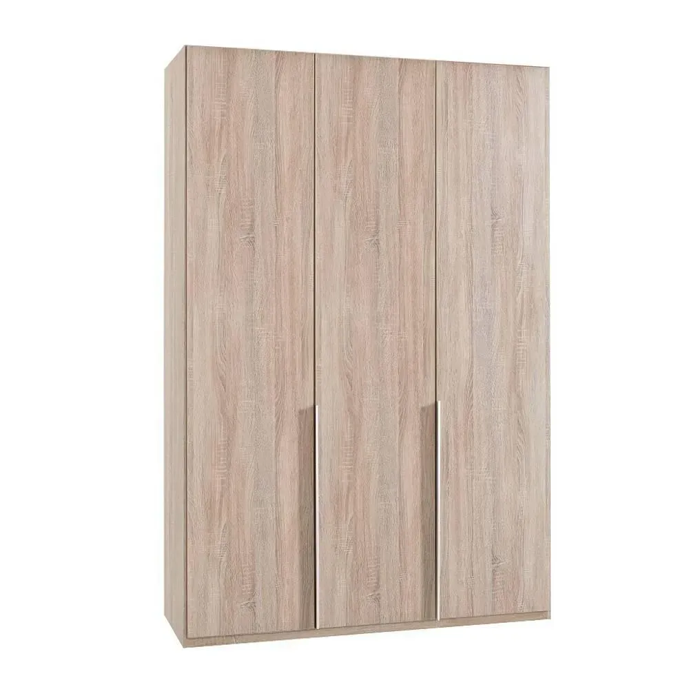 Armoire 3 portes WILMA 135 cm chêne naturel