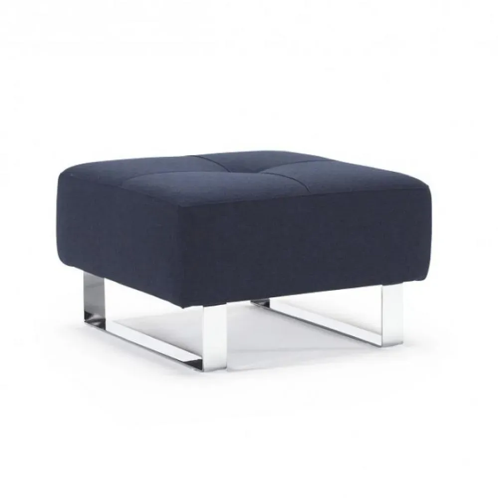 INNOVATION LIVING  Pouf design CASSIUS DELUXE EXCESS 65*65 cm tissu Mixed Dance Blue