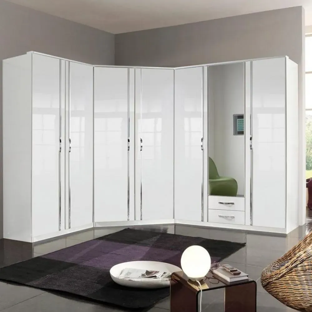Armoire d'angle KROOS blanc brillant