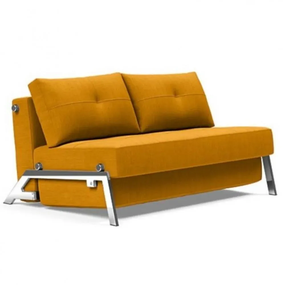 INNOVATION LIVING  Canapé design CUBED 02 CHROME convertible 200*a140 cm tissu Elegance Burned Curry
