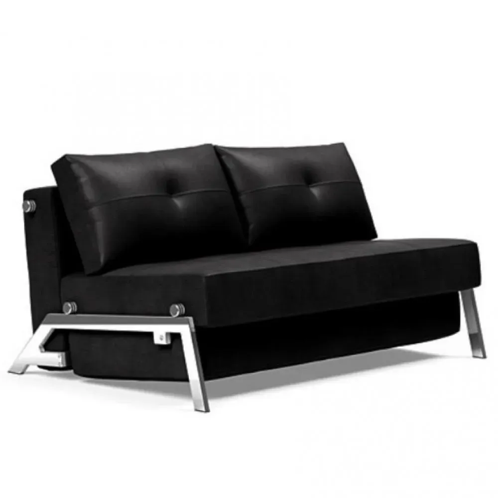 INNOVATION LIVING  Canapé design CUBED 02 CHROME convertible 200x140 cm coloris Faunal Black