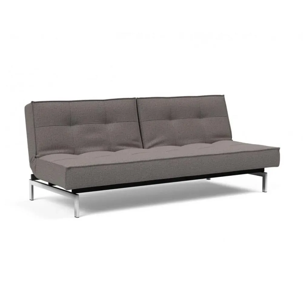 INNOVATION LIVING  Canape SPLITBACK  CHROME convertible lit 115*210 cm Tissu Mixed Dance Grey