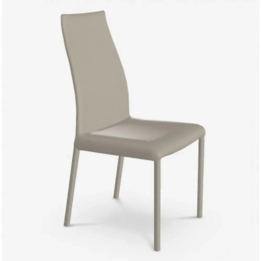 OZZIO BLITZ Lot de 2 Chaises en Eco-cuir Crème Cafè