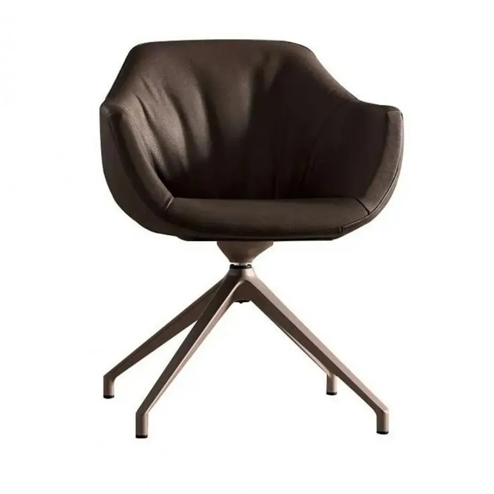 OZZIO HALIA Chaise Pivotant en Velours et Métal