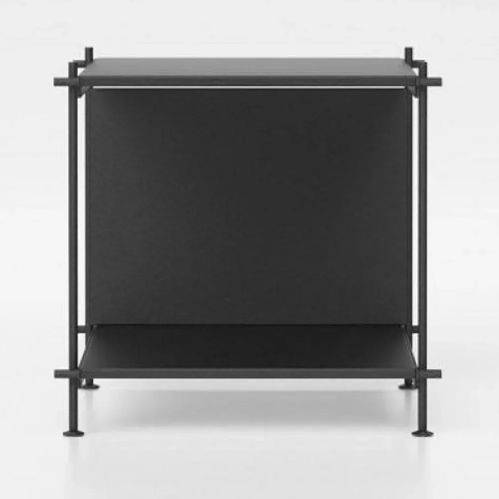 Bibliothèque MUSA  50 cm avec côtés de 50 cm de haut en tiges d'acier