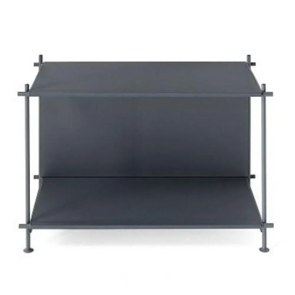 Bibliothèque MUSA de 65 cm avec côtés de 50 cm de haut en tiges d'acier