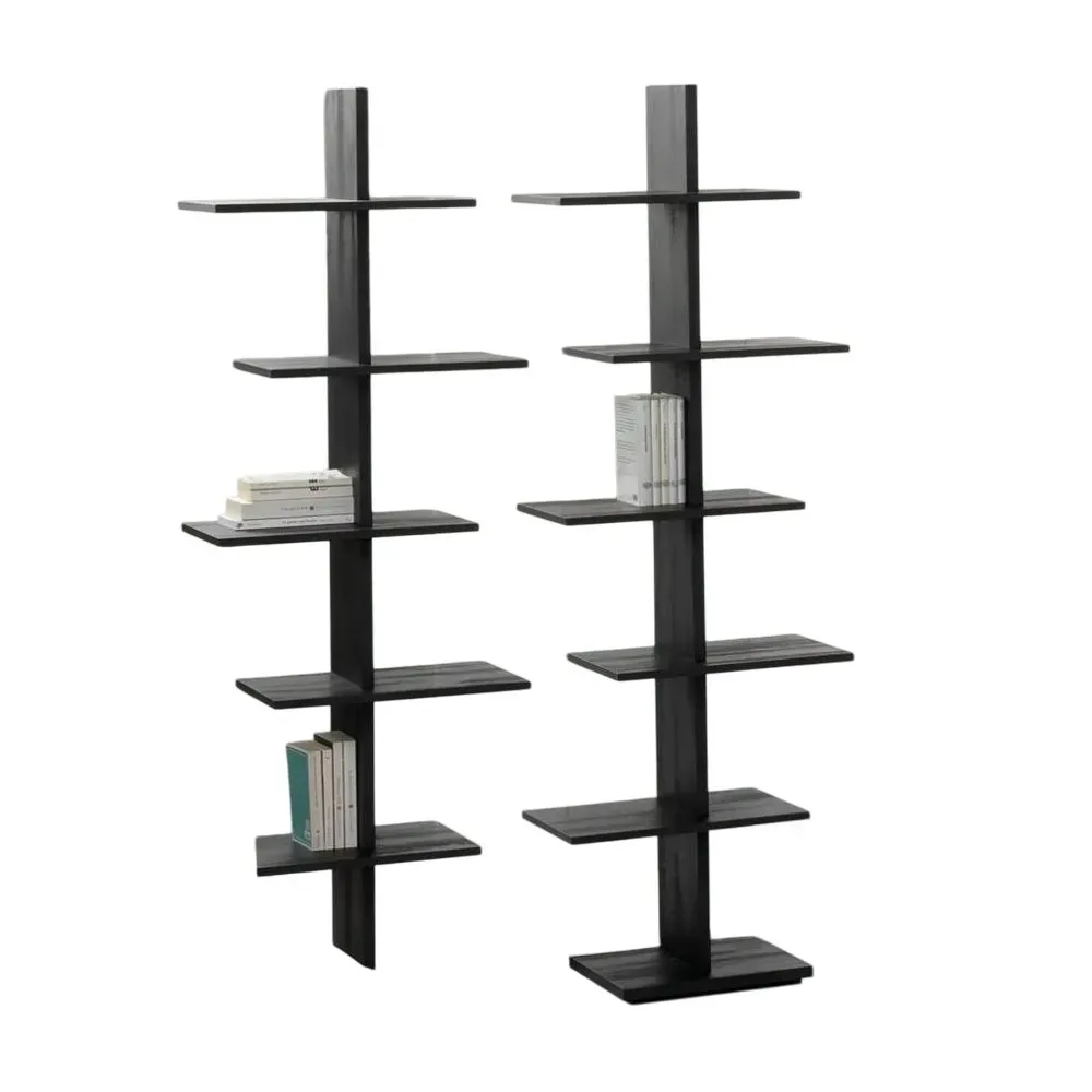 Bibliothèque STEP en stratifié écologique coloris noir carbone