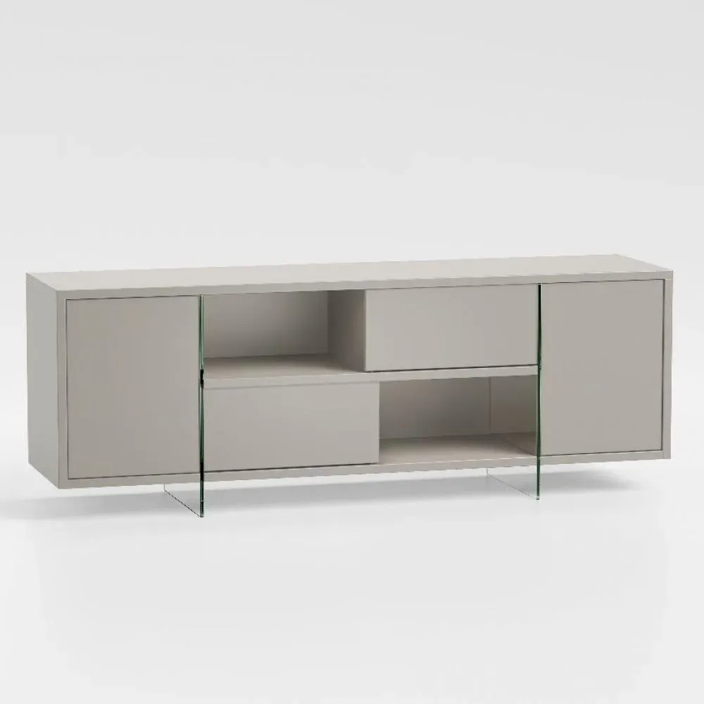 Buffet MADISSON en stratifié écologique coloris gris tourterelle