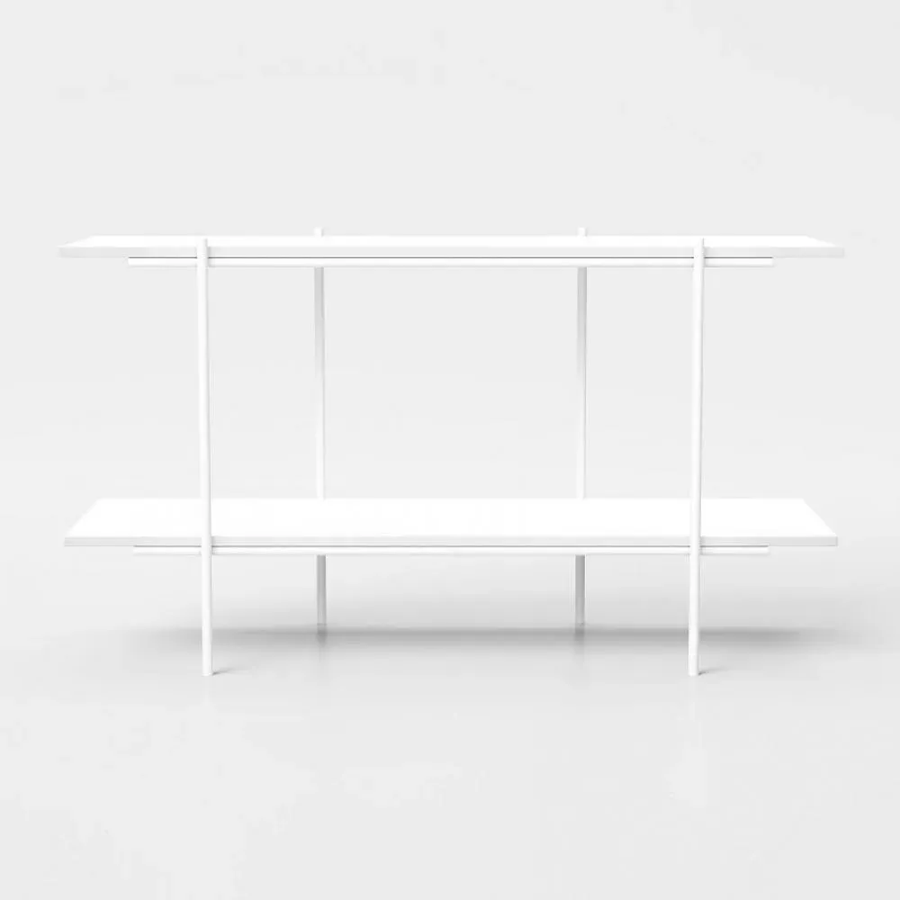 Etagère de sol BIPLANO coloris blanc