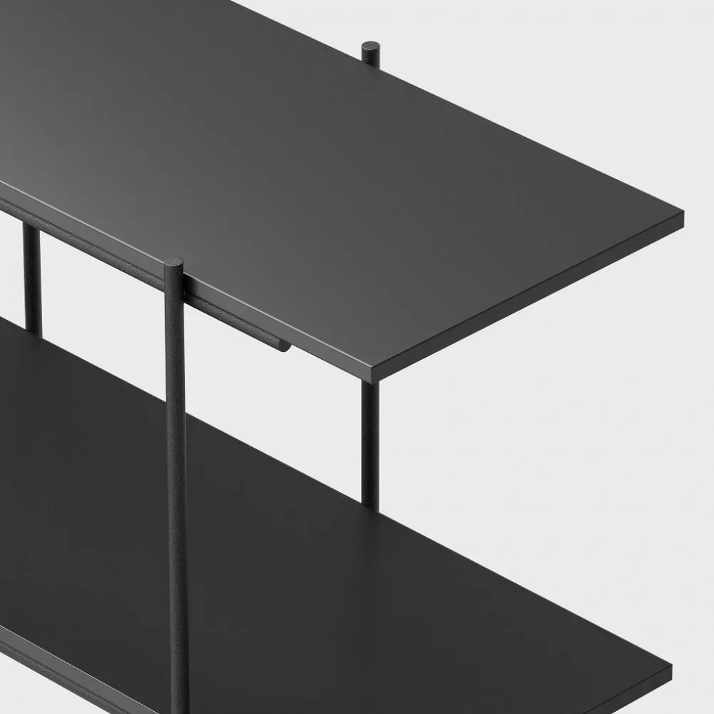 Etagère de sol BIPLANO coloris Gris Ardoise