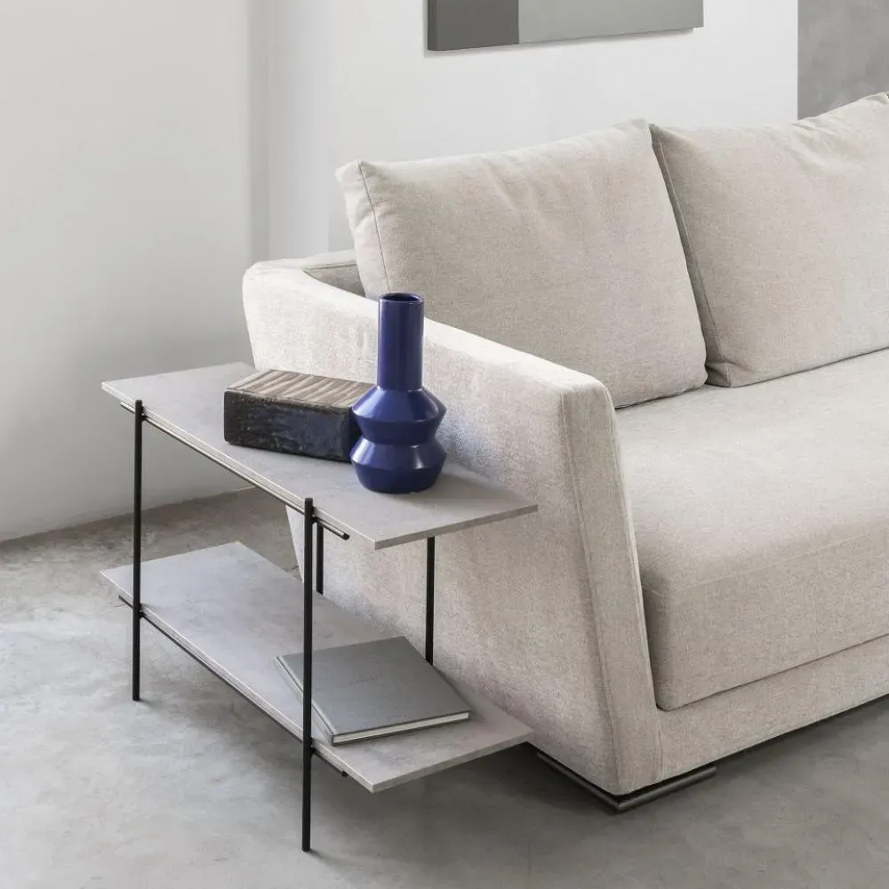 Etagère de sol BIPLANO coloris Béton