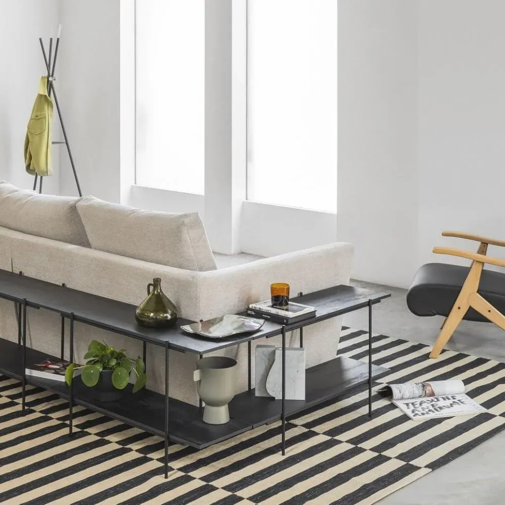 Etagère de sol BIPLANO coloris noir