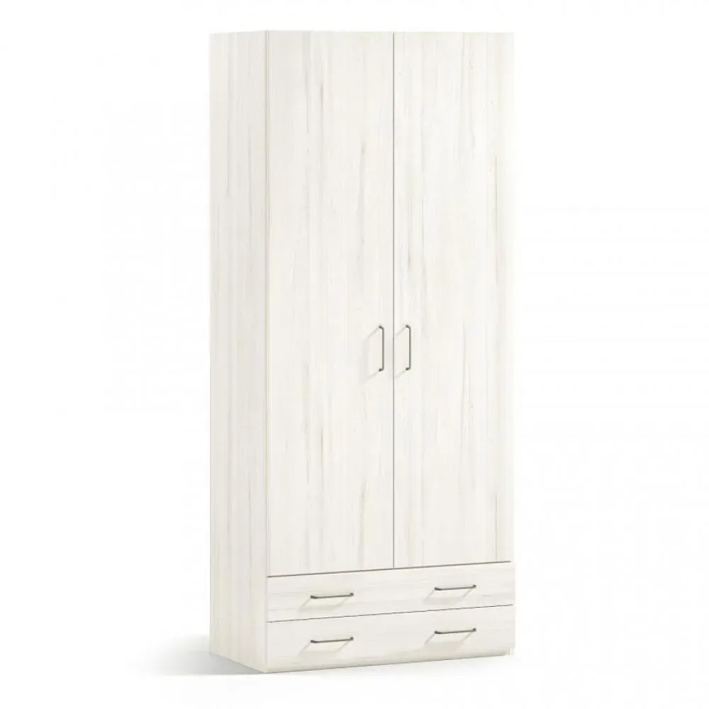 Armoire 2 portes 2 tiroirs 104,1 x 57,5 x 220 cm