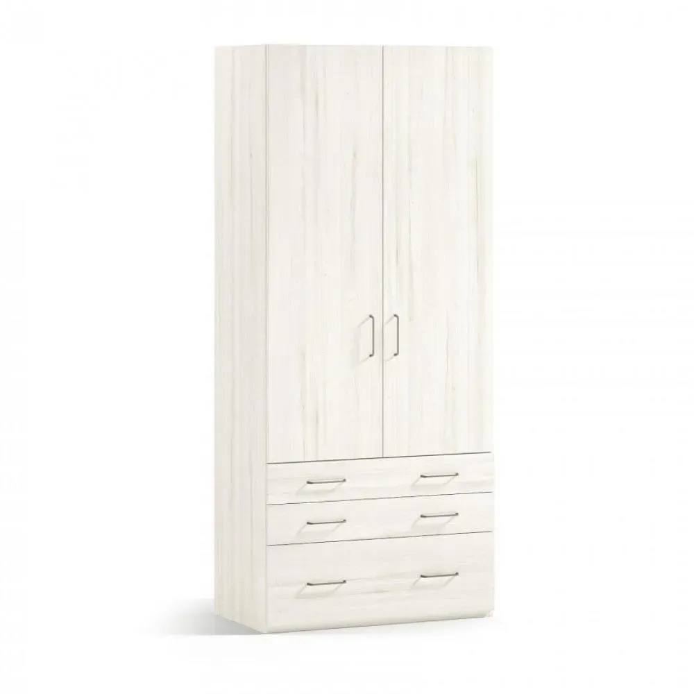 Armoire 2 portes 2 tiroirs 1 caisson 84,1 x 57,5 x 220 cm
