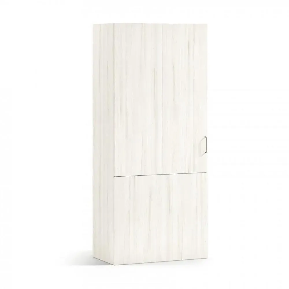 Armoire penderie 104,1 x 57,5 x 240 cm portes battantes coffre rabattable hauteur 87 cm