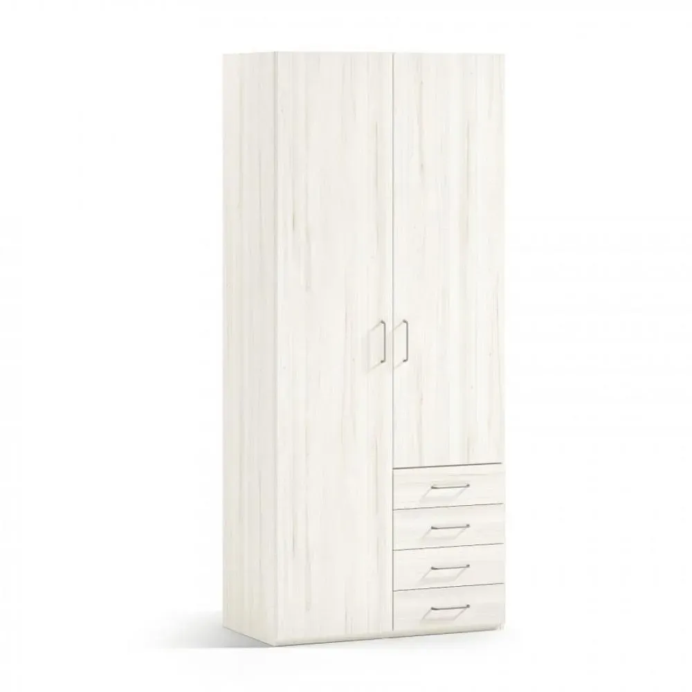 Armoire saison droite 2 portes 4 tiroirs 104,1 x 57,5 x 240 cm