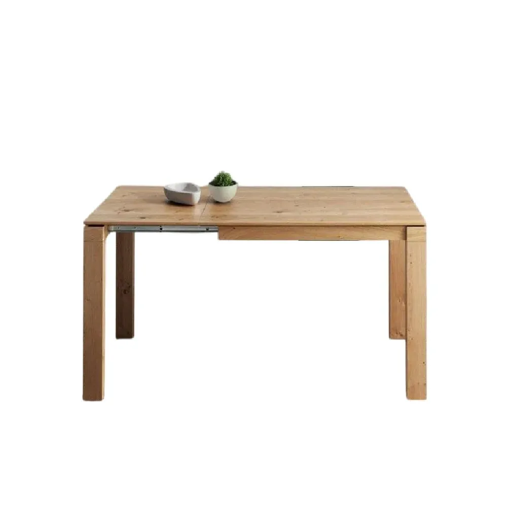 Table repas extensible ARMONIA  6 couverts 120/190x90cm pieds bois plateau chêne noueux