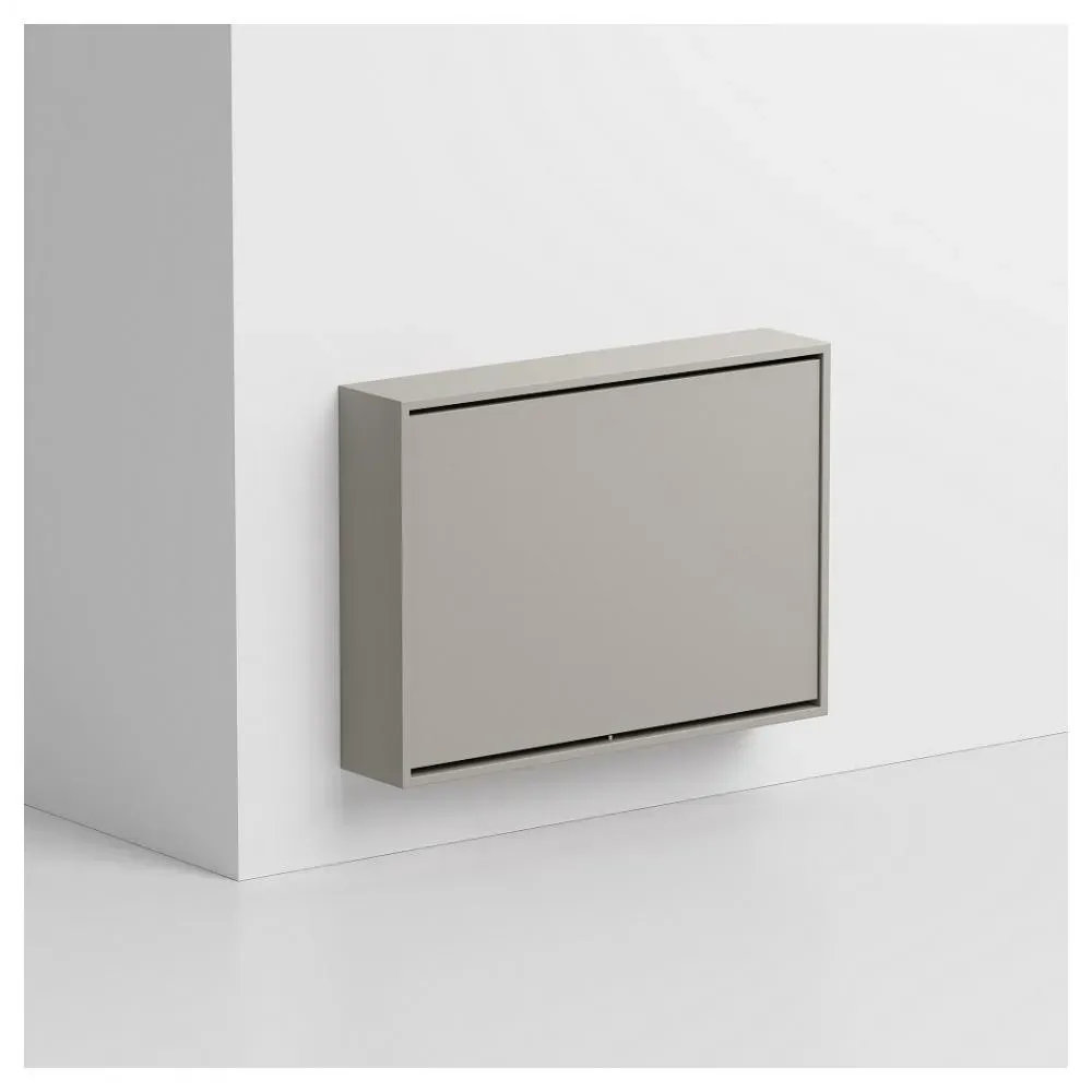 Table/bureau mural pliante BUREAU support acier structure stratifié écologique gris tourterelle