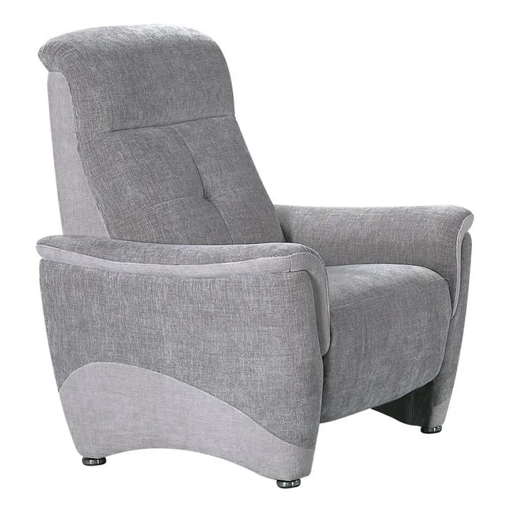 Fauteuil fixe BLOOM tissu maillé gris foncé et gris clair
