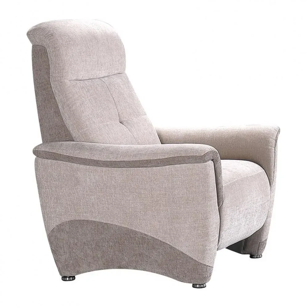 Fauteuil fixe BLOOM tissu maillé beige & moka