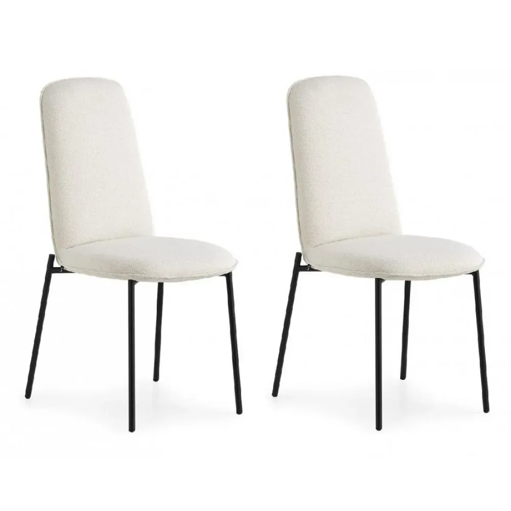Lot de 2 Chaises  RILEY structure métal assise sable