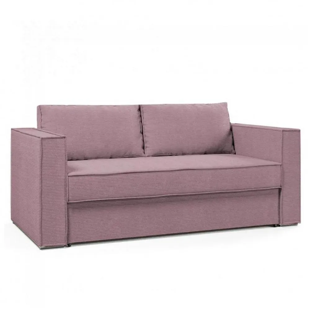 Canapé fixe  3 places maxi IBIZA largeur 216 cm velours côtelé zoom lavande