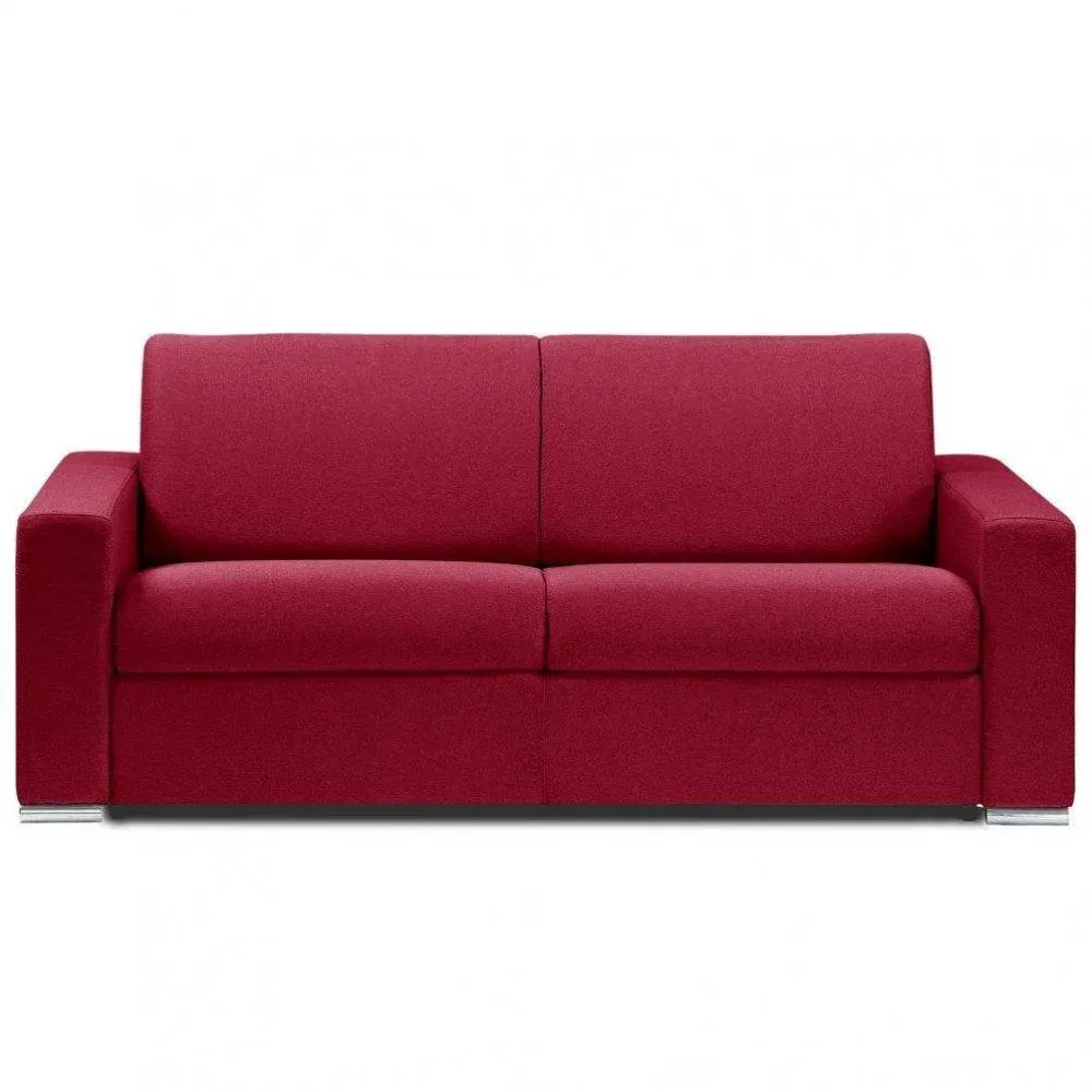 Canapé fixe DREAMER 3 places maxi 215 cm velours amore rouge