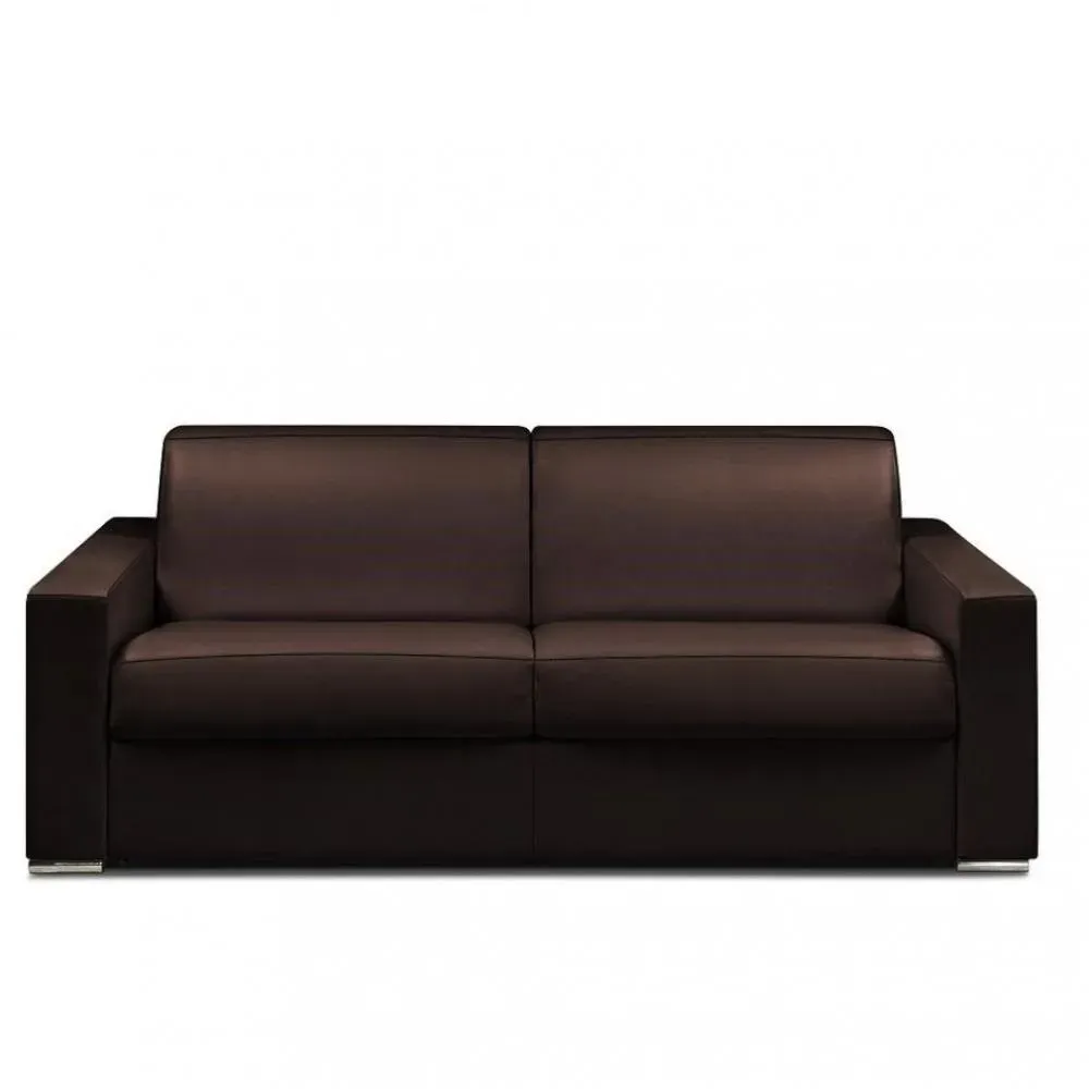 Canapé fixe DREAMER 2 places 175 cm cayenne polyuréthane chocolat