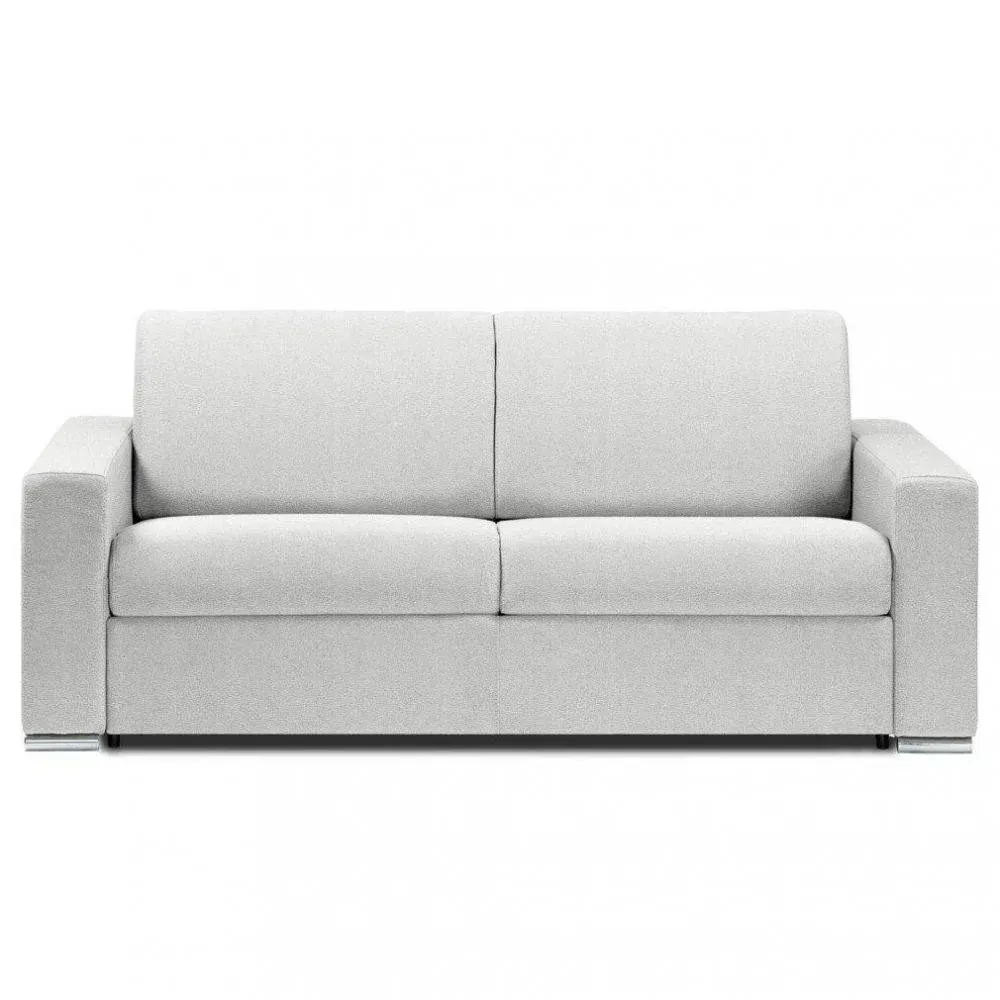 Canapé fixe DREAMER 3 places maxi 215 cm velours amore blanc nacre