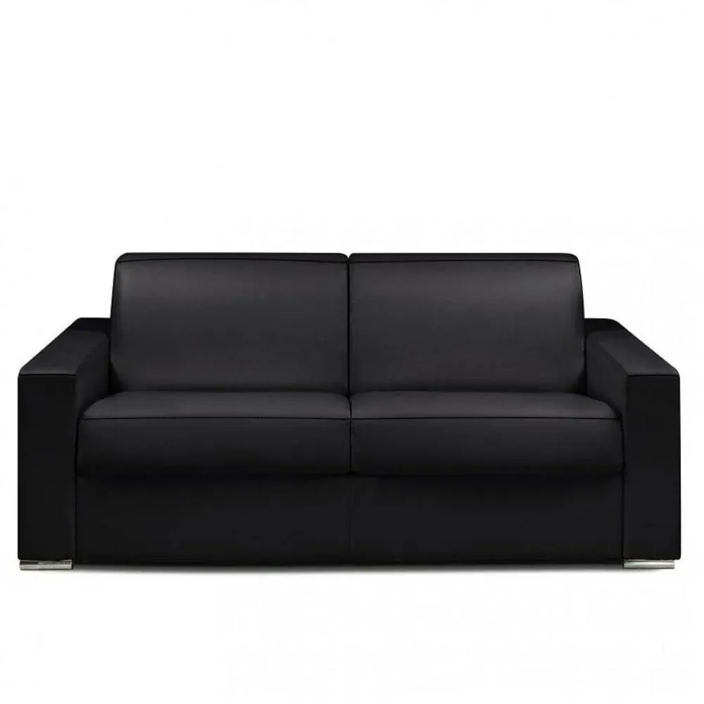 Canapé fixe DREAMER 3 places 195 cm microfibre vintage noir