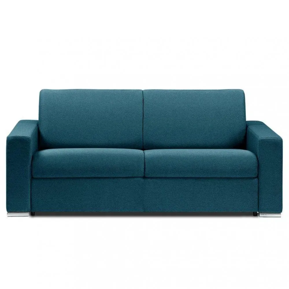 Canapé fixe DREAMER 3 places 195 cm velours amore bleu paon turkis