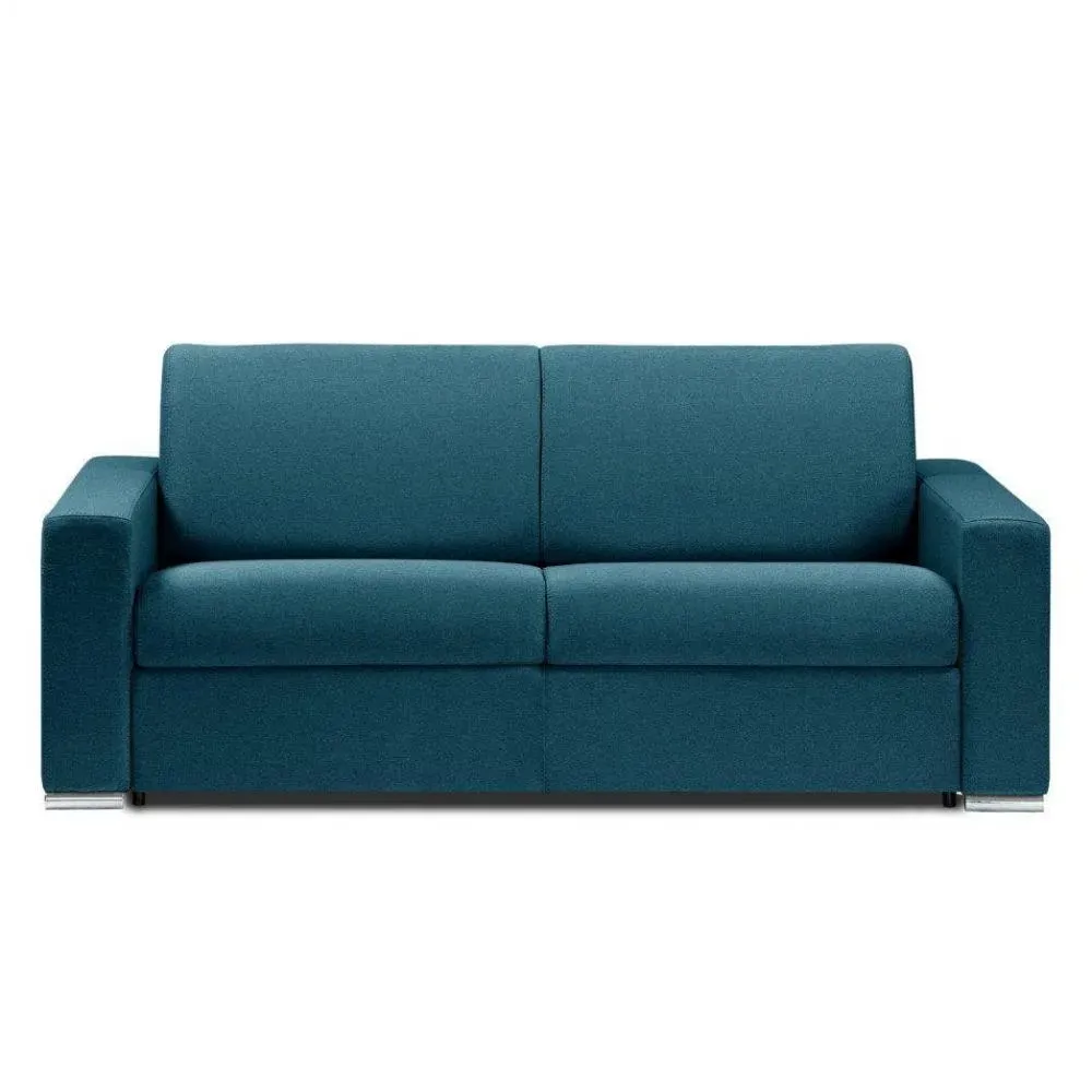 Canapé fixe DREAMER 3 places maxi 215 cm velours velluto bleu pétrole