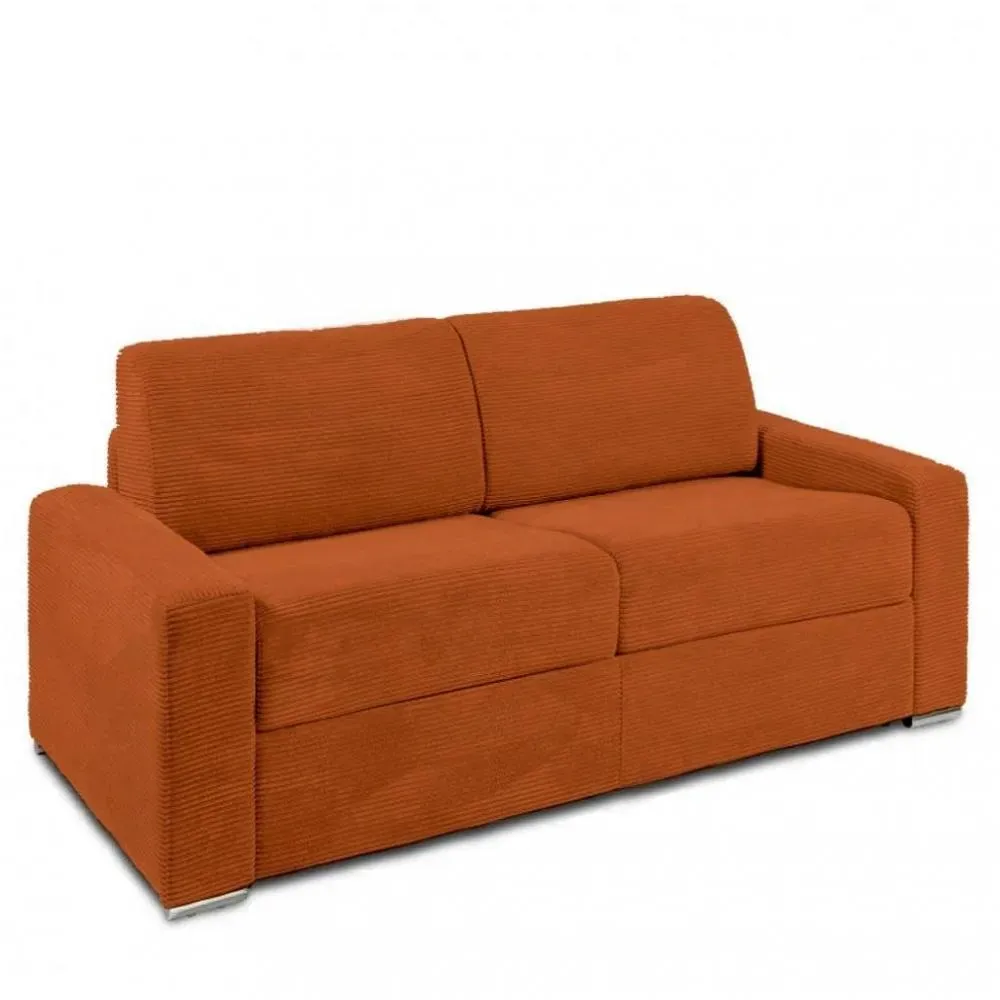 Canapé fixe DREAMER 2 places 175 cm velours côtelé zoom terra