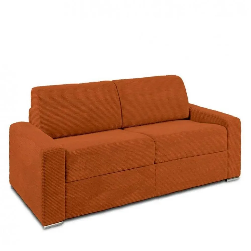 Canapé fixe DREAMER 3 places maxi 195 cm velours côtelé zoom terra