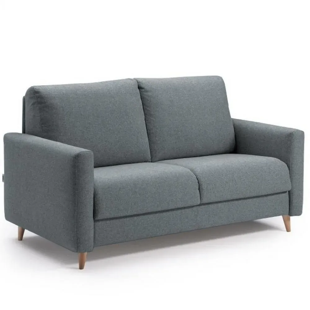 Canapé 3 places CADIX FIXE largeur 183 cm pieds bois tissu storm gris