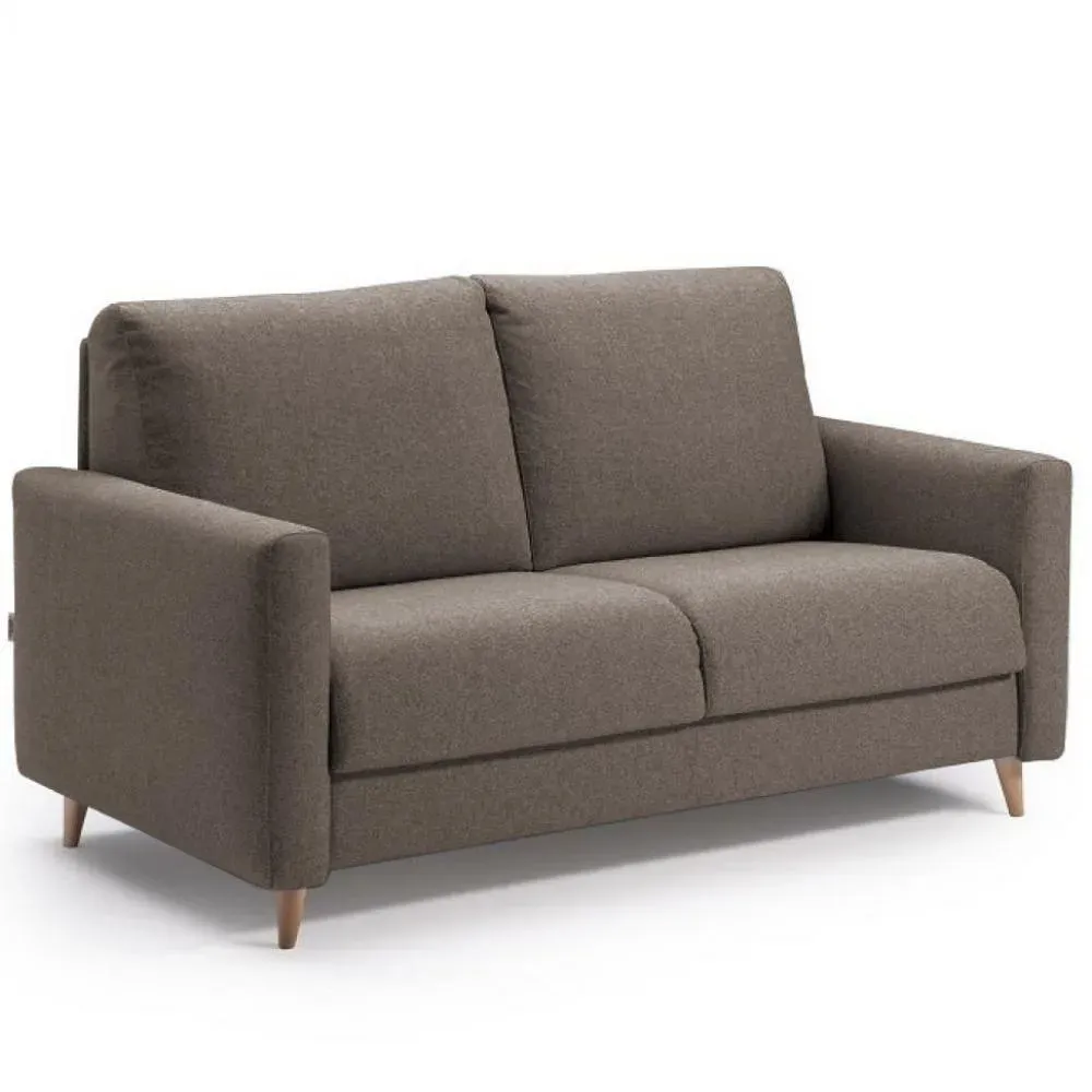 Canapé 2/3 places CADIX FIXE largeur 163 cm pieds bois tissu storm mastic