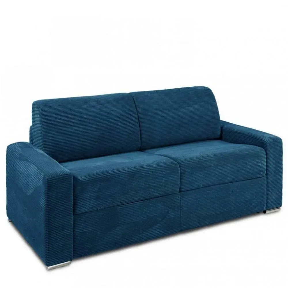 Canapé fixe DREAMER 2 places 175 cm velours côtelé zoom bleu