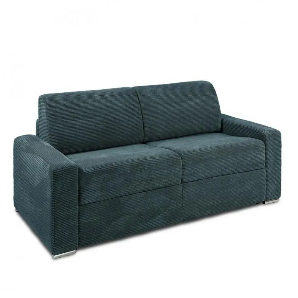 Canapé fixe DREAMER 2 places 175 cm velours côtelé zoom azur