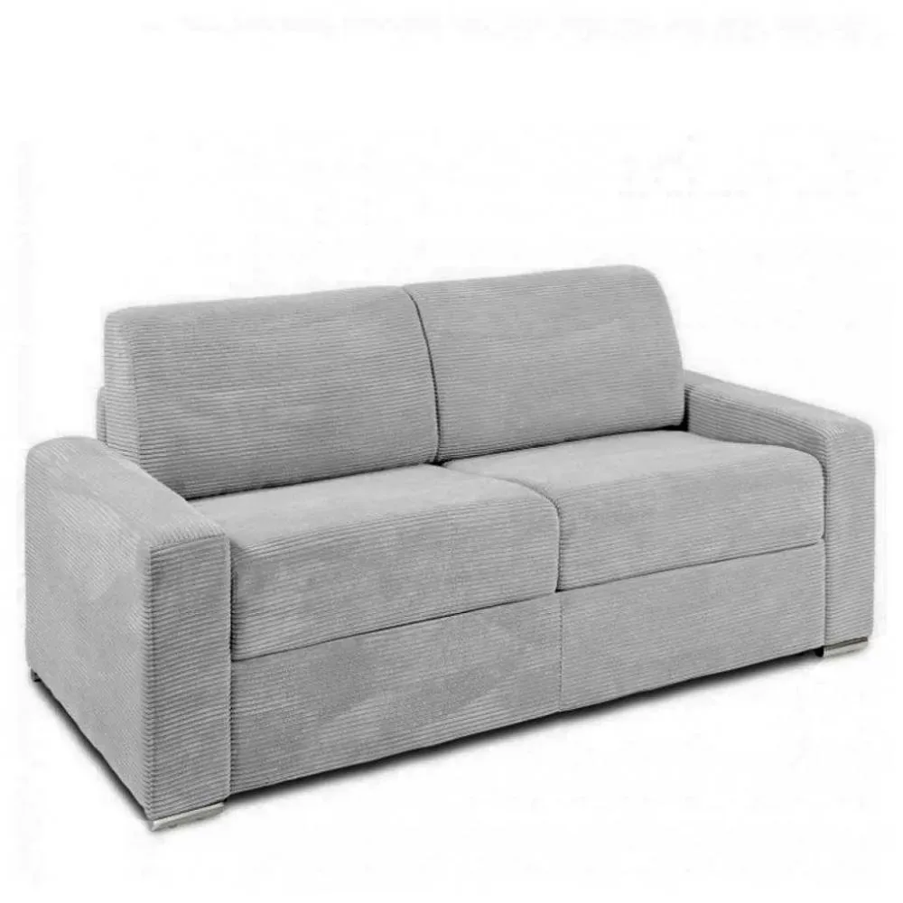 Canapé fixe DREAMER 2 places 175 cm velours côtelé zoom gris