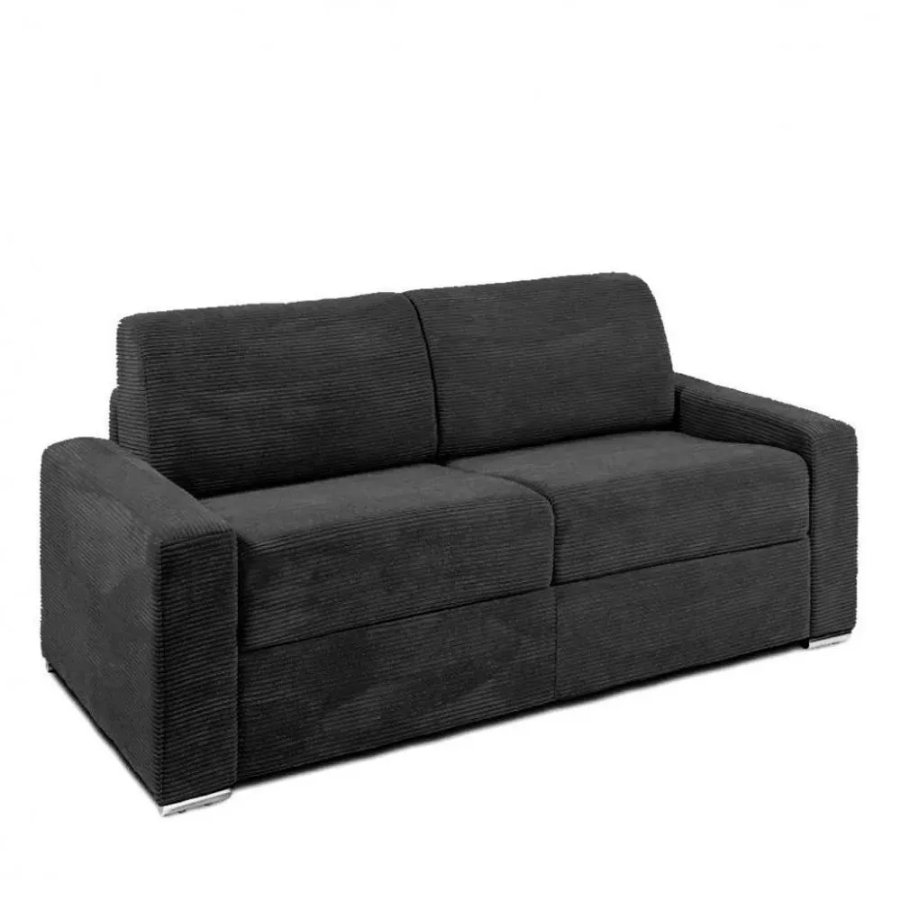 Canapé fixe DREAMER 3 places maxi 215 cm velours côtelé zoom graphite