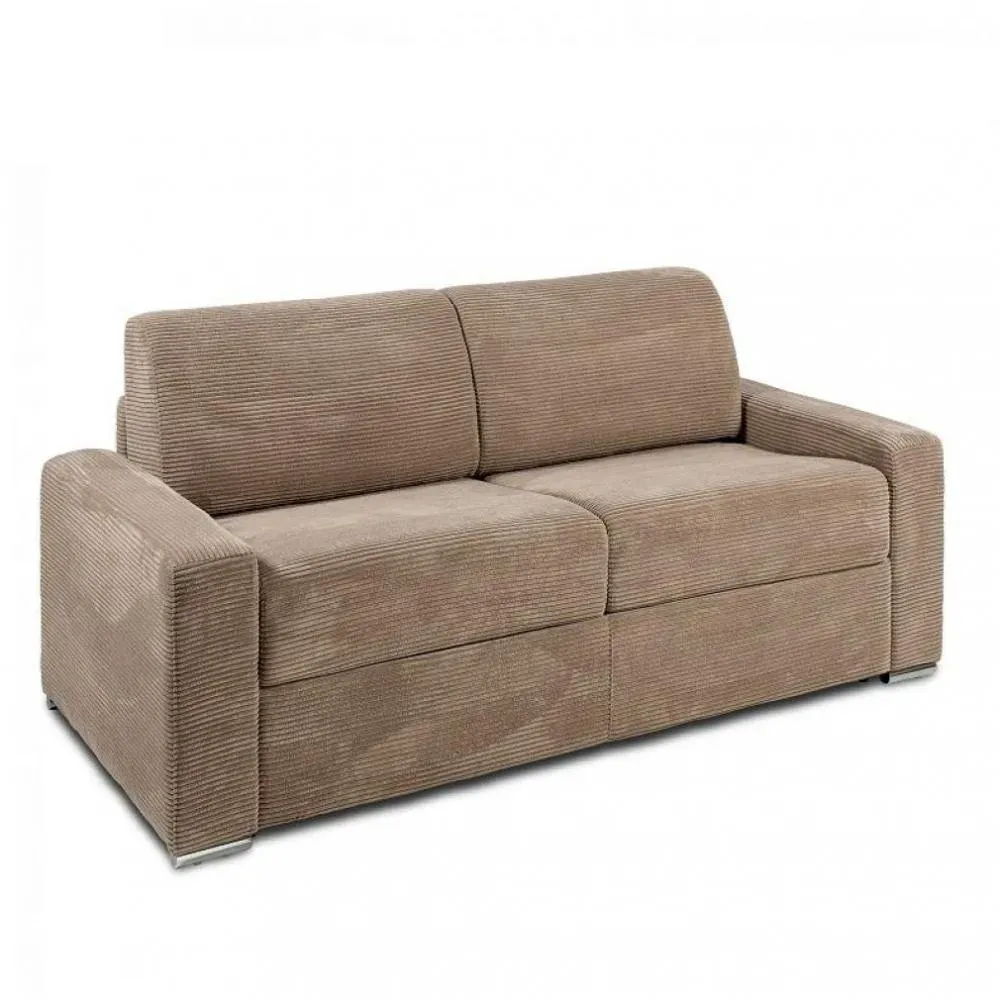 Canapé fixe DREAMER 3 places maxi 215 cm velours côtelé zoom caramel