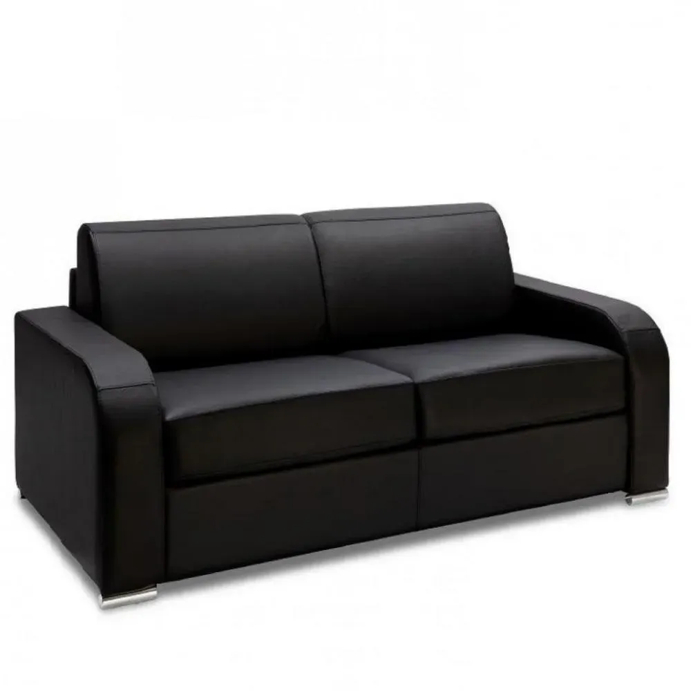 Canapé fixe 2 places SOFIA 175 cm cayenne polyuréthane noir