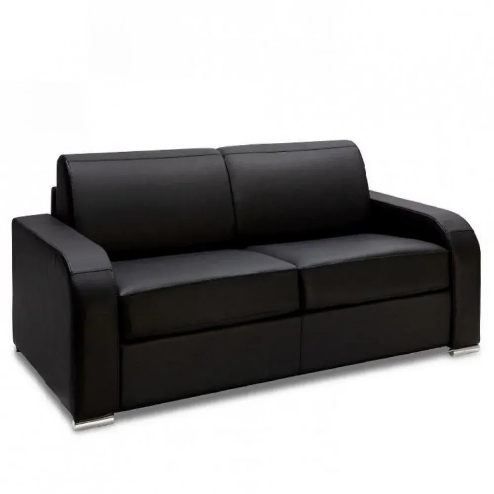 Canapé fixe 3 places maxi SOFIA 215 cm cayenne polyuréthane noir