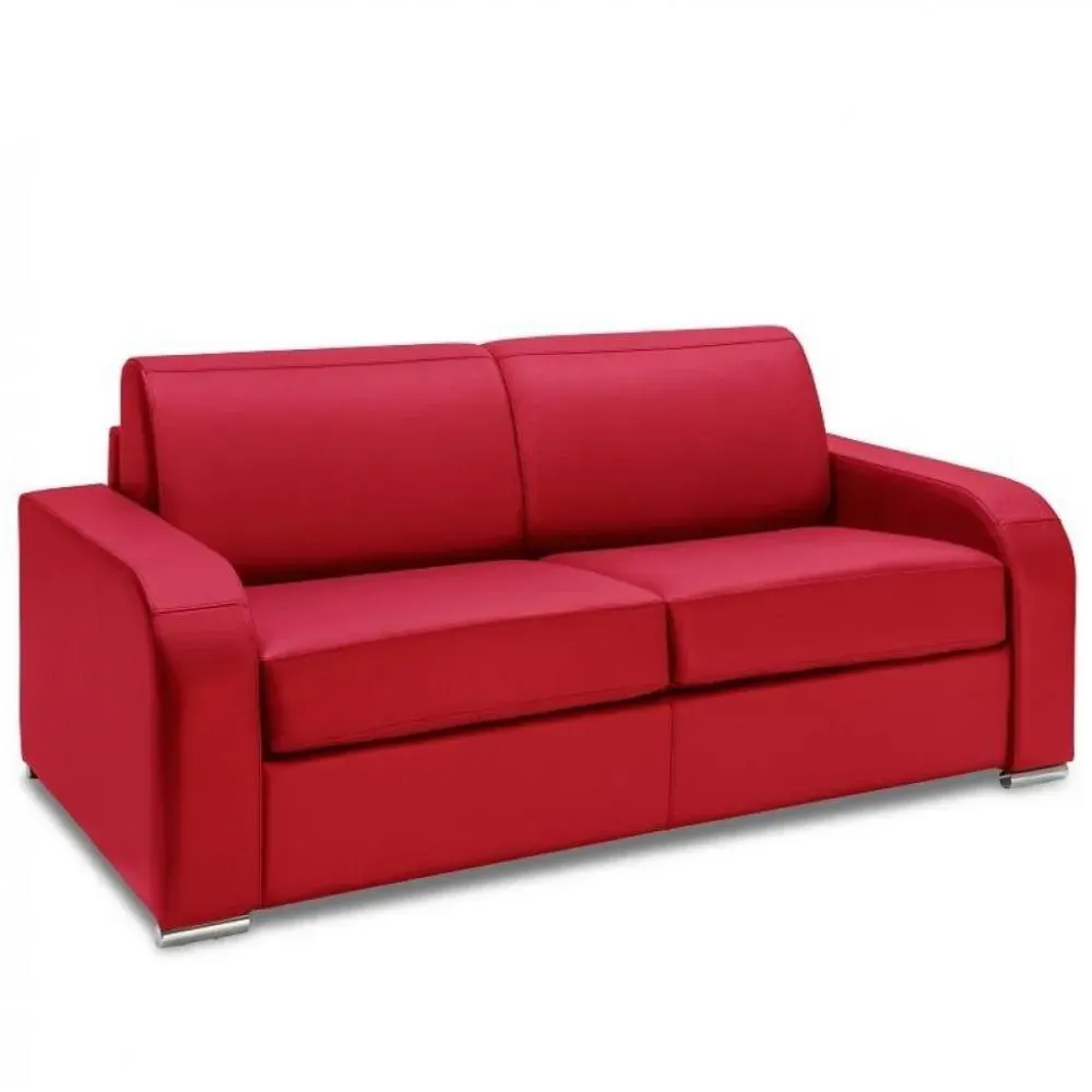 Canapé fixe 2 places SOFIA 175 cm cayenne polyuréthane rouge