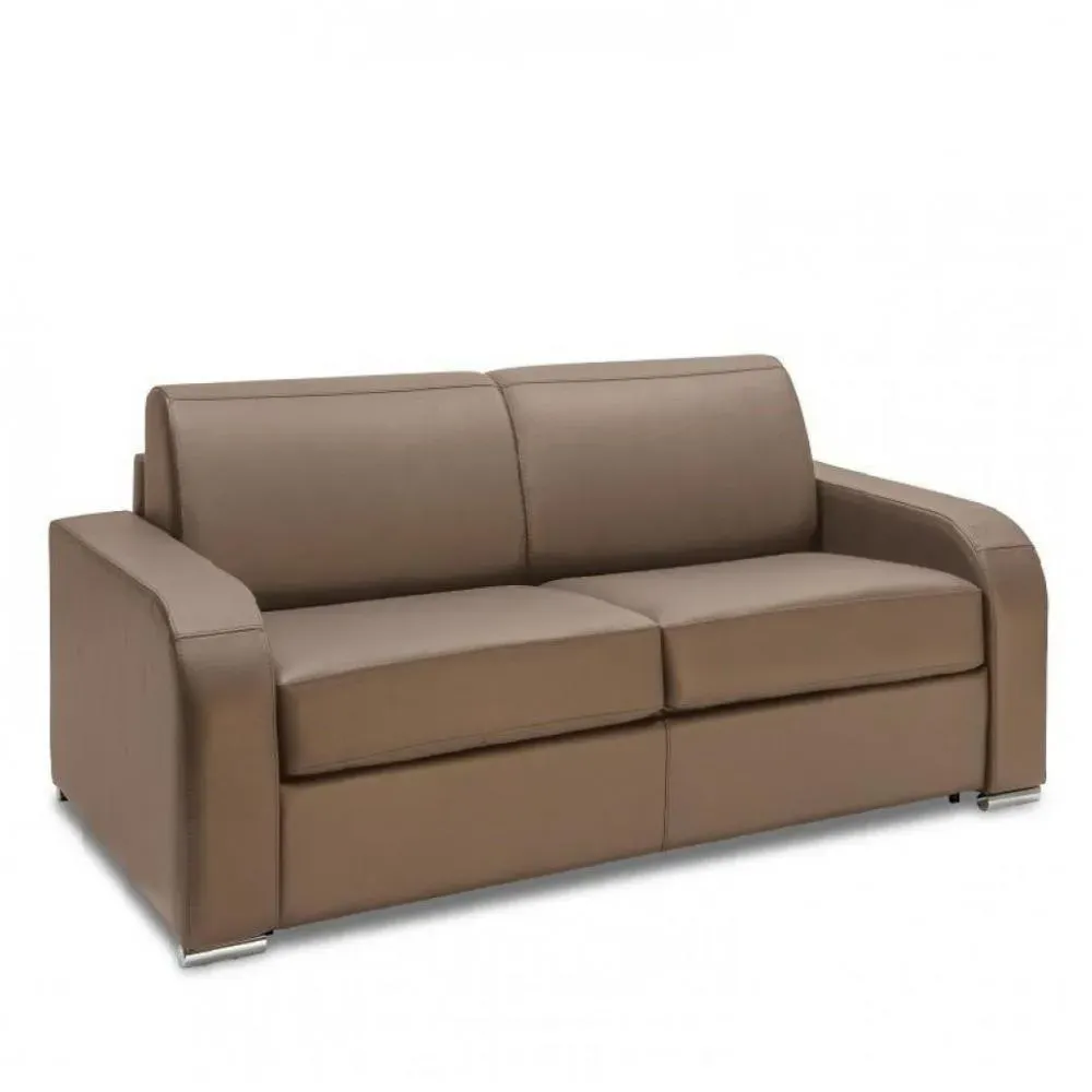 Canapé fixe 2 places SOFIA 175 cm tweed twist marron