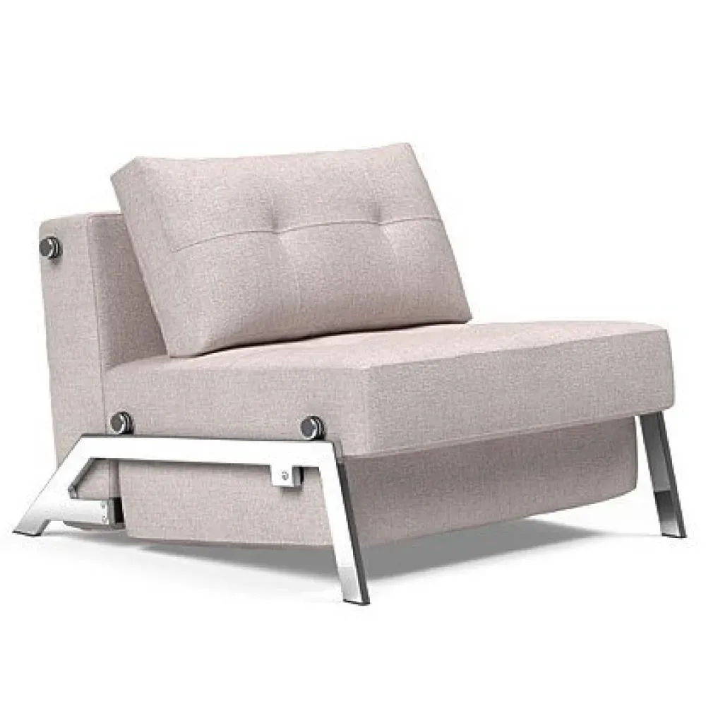 INNOVATION LIVING  Fauteuil design SOFABED CUBED 02 CHROME Weda Sand convertible lit 200x90 cm